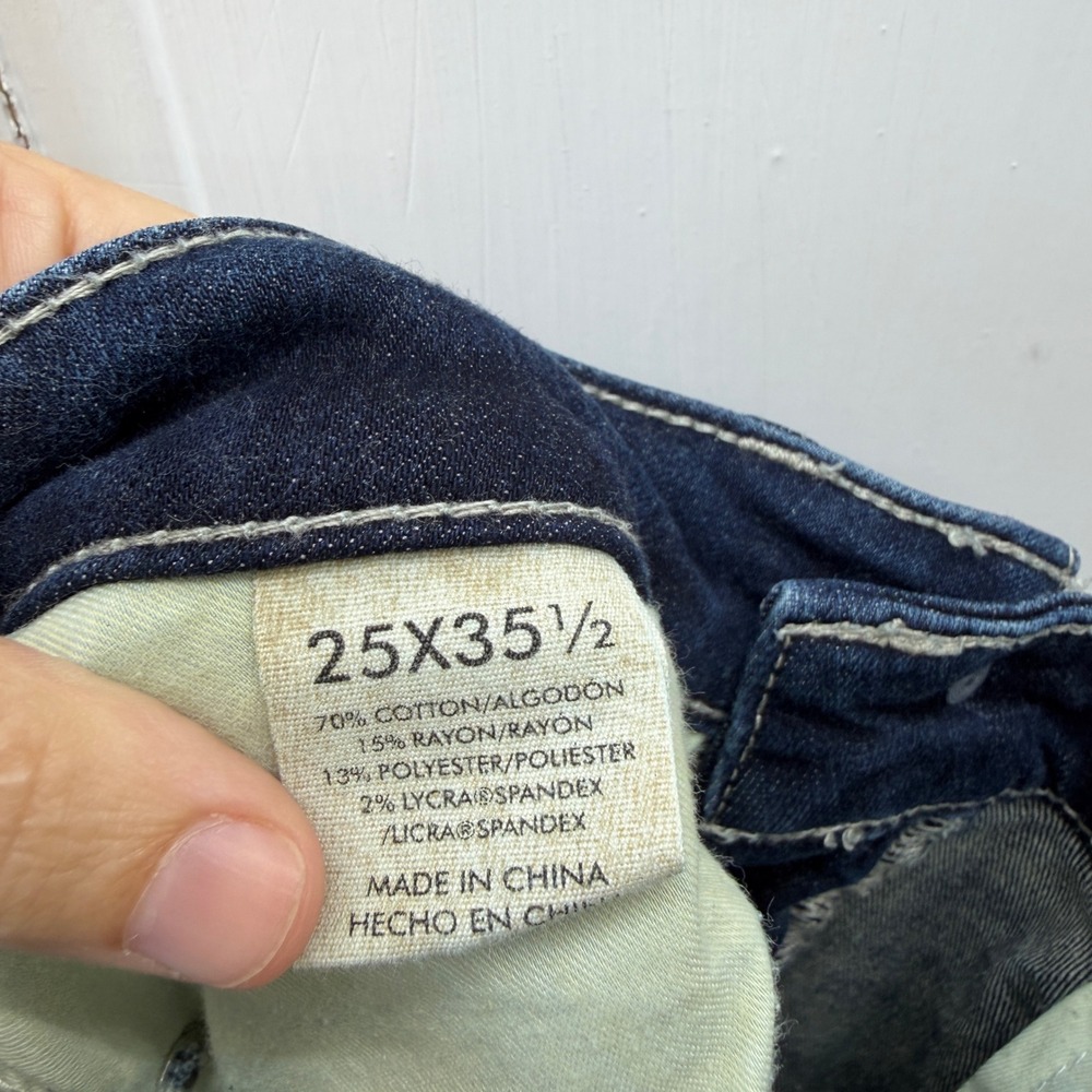BKE Stella Bootcut Jeans Dark Wash Distressed 25XL 25 x 33.5 Long Tall ABK4308 - Picture 7 of 8